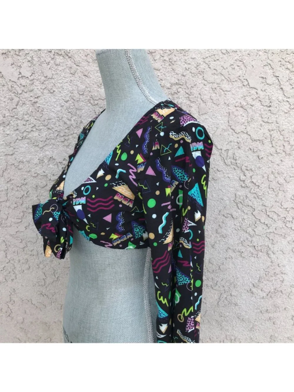 NWT Revolve VDM The Label Jemma‎ Tie Front Crop Top Festival Rave - Small